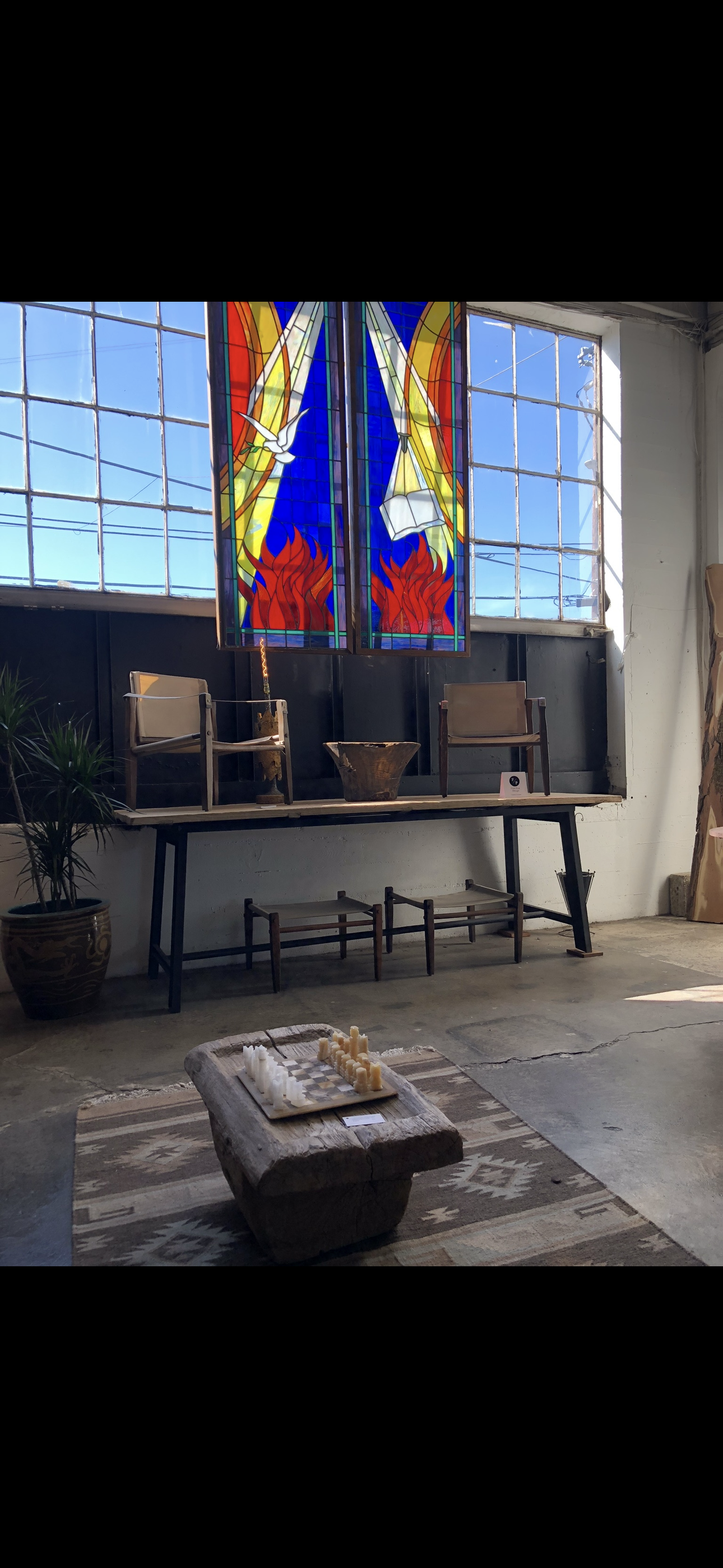 Vintage Stained Glass Cathedral Backdrop