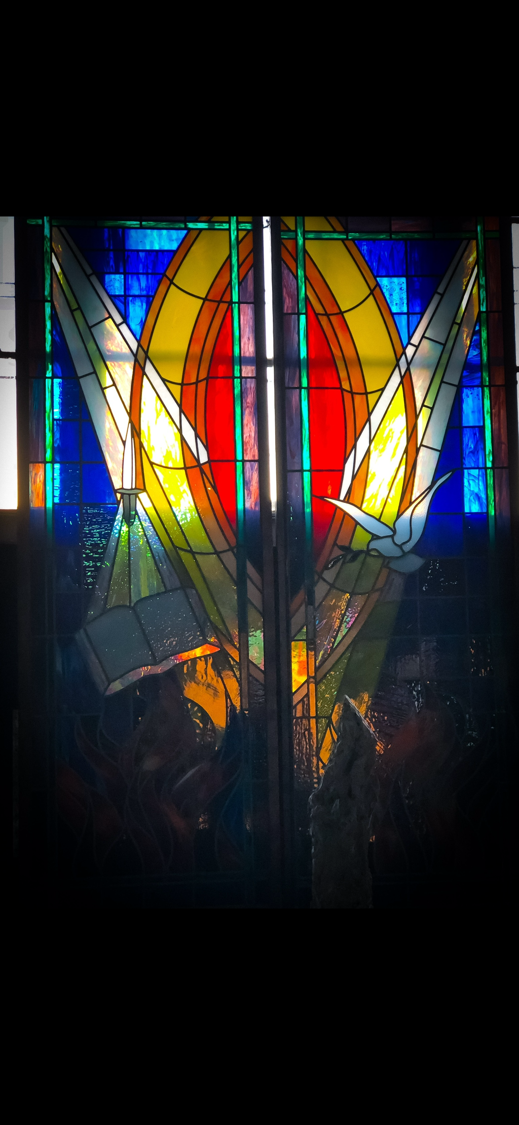 Vintage Stained Glass Cathedral Backdrop